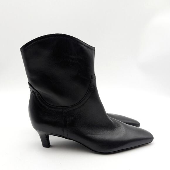 Nordstrom Atema Pull-On Kitten Heel Bootie Women's Black Size US6.5 EU37 - Picture 4 of 10